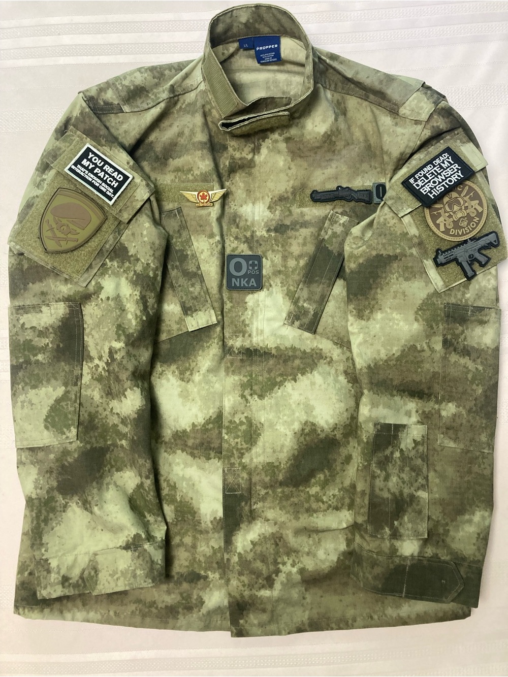Propper Military Field Jacket in Green Camo